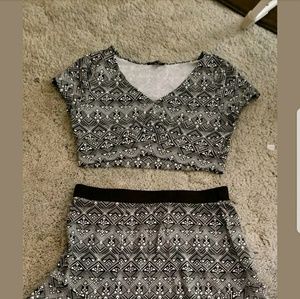Crop top with skirt